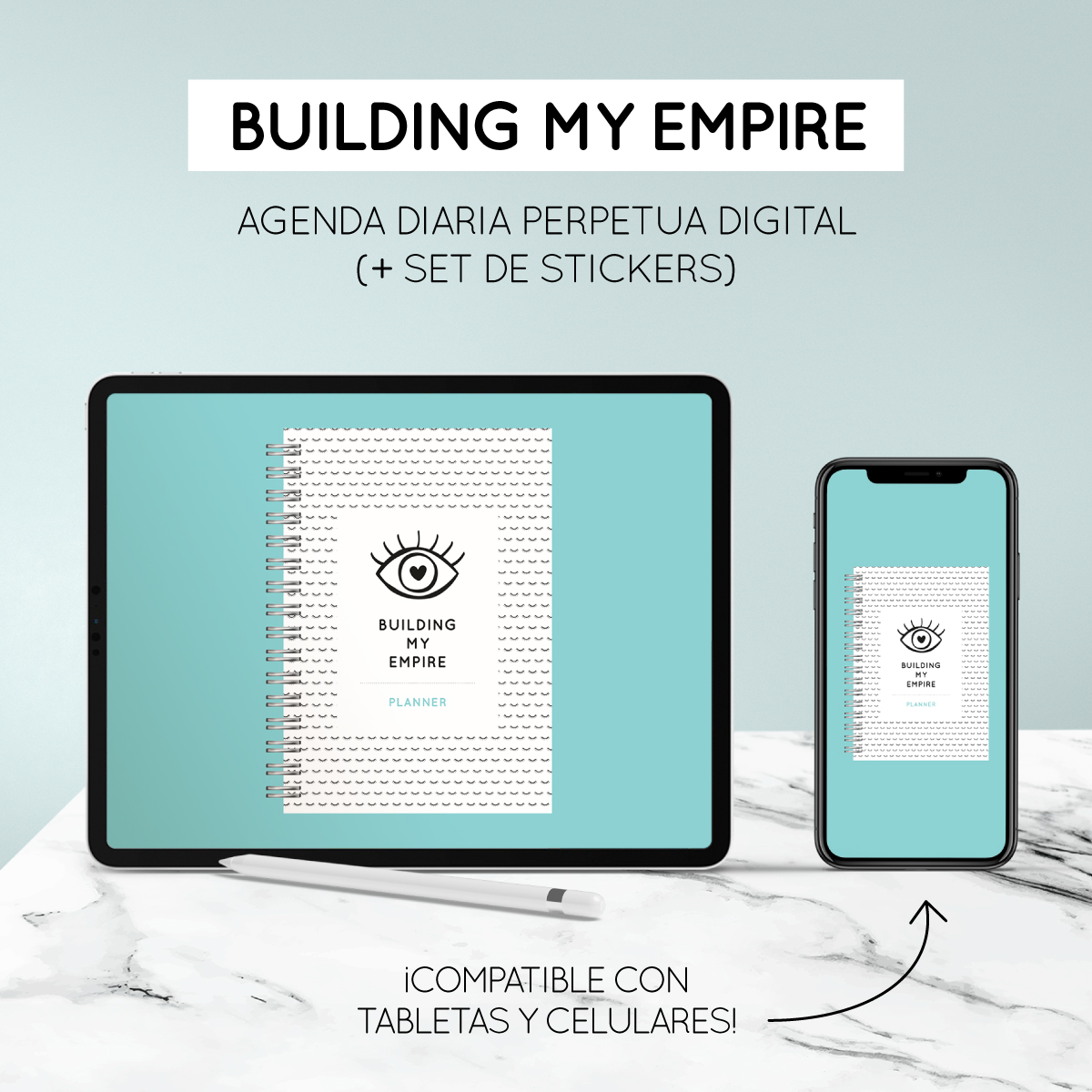 Building My Empire - Perpetual Digital Bilingual Daily Agenda (+ Sticker  Set) - Mktin Ideas